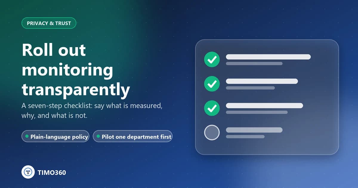 How to Roll Out Employee Monitoring Transparently