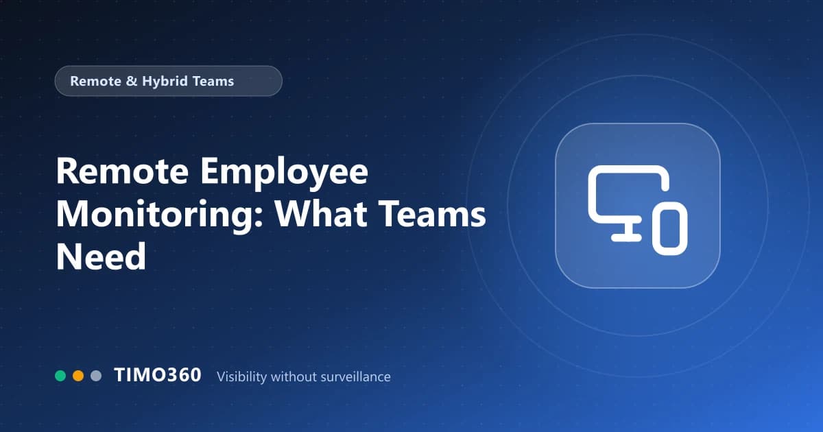 Remote Employee Monitoring Software: What Distributed Teams Actually Need