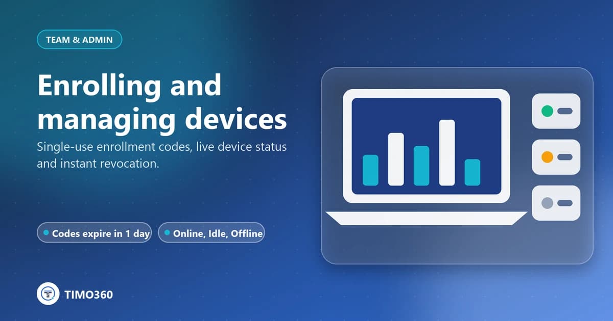 Enrolling and Managing Employee Devices: Codes, Status and Revocation
