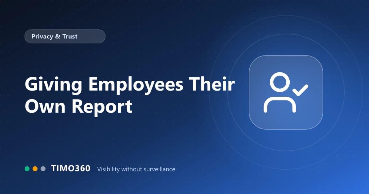 Giving Employees Their Own Report: The Trust Case for Privacy-First Employee Monitoring