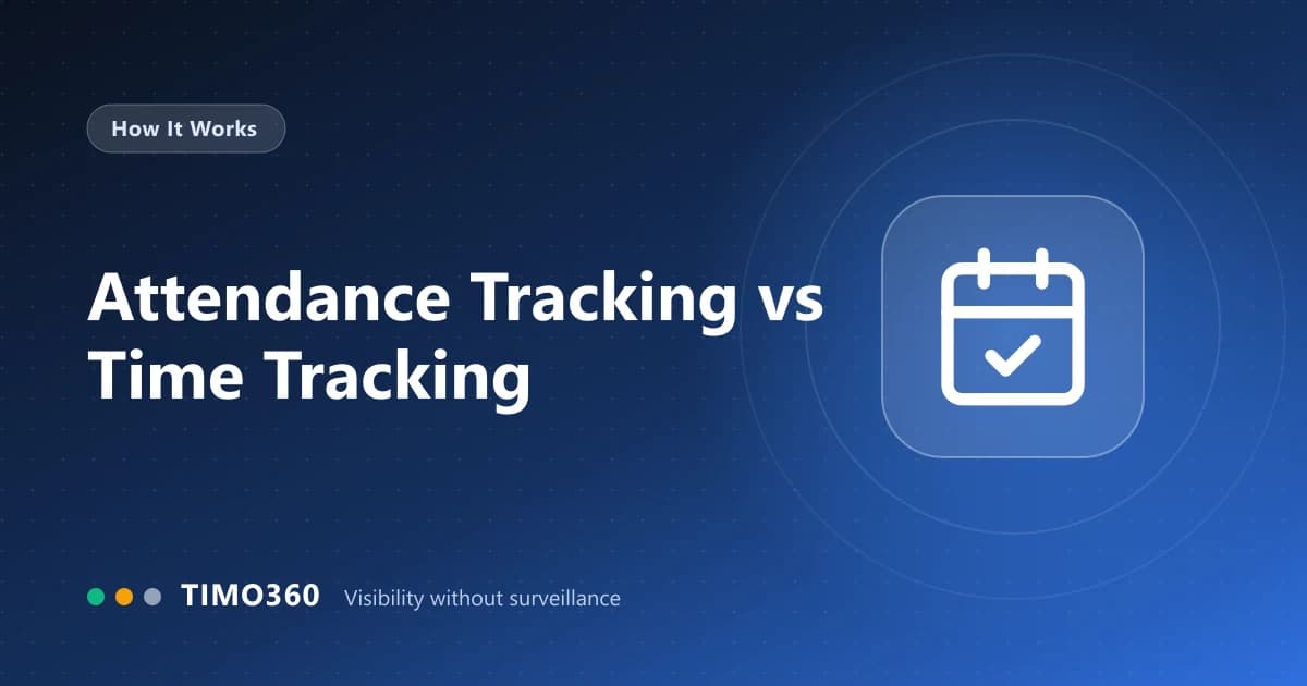 Attendance Tracking vs Time Tracking: What Is the Difference and Which Do You Need?